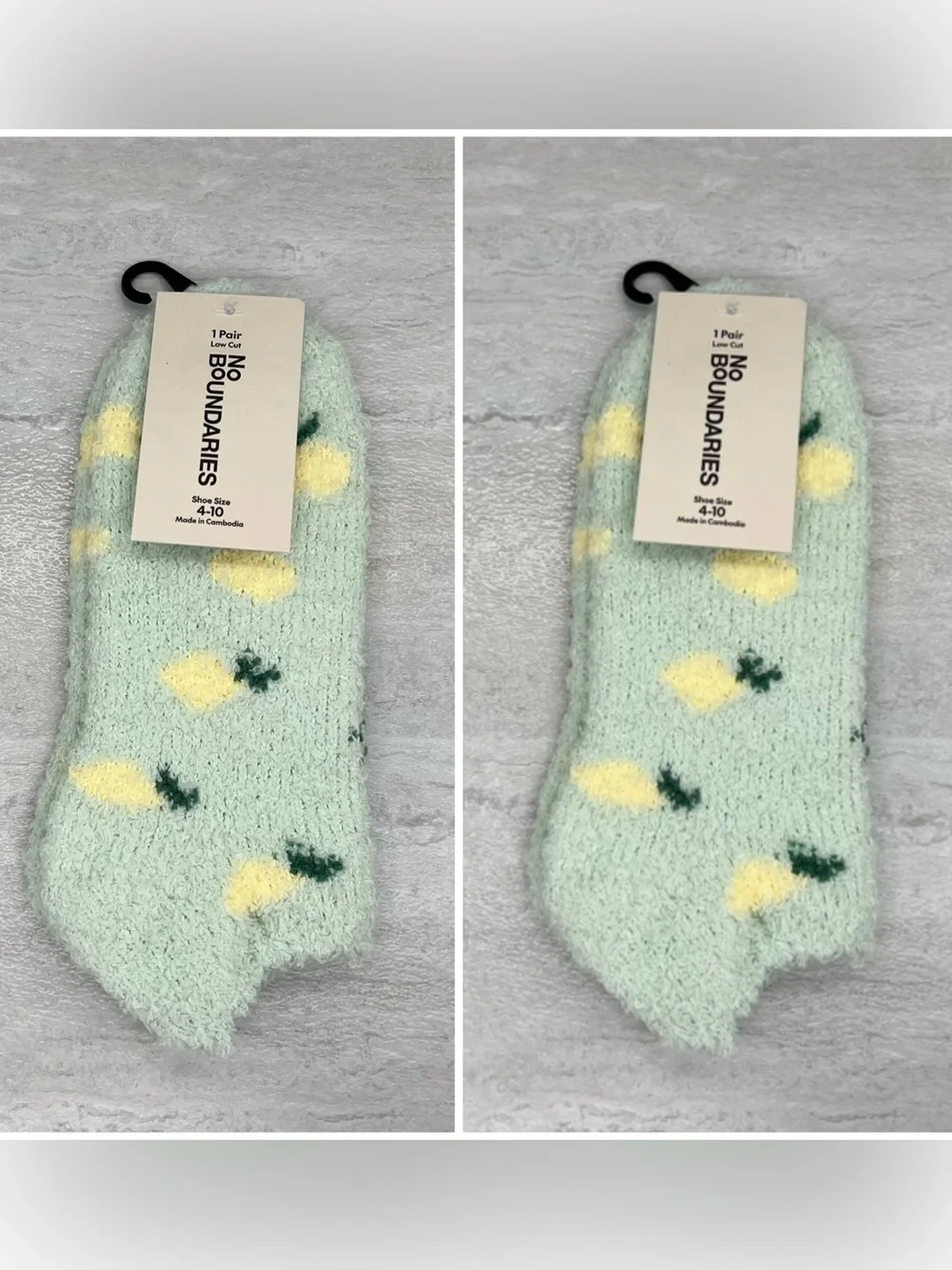 💫 $3 Two Pairs of Fuzzy Socks by No Boundaries ~  Mint Green